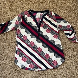 New York and Company Tunic Size M Pink and Blue